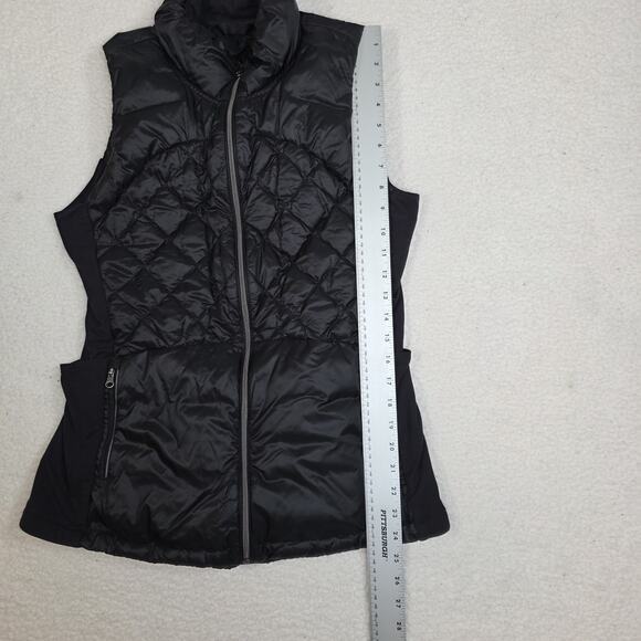 Lululemon Women's Down For A Run Vest Black Size 10 Glyde Rulu Water-Repellent - Picture 7 of 8